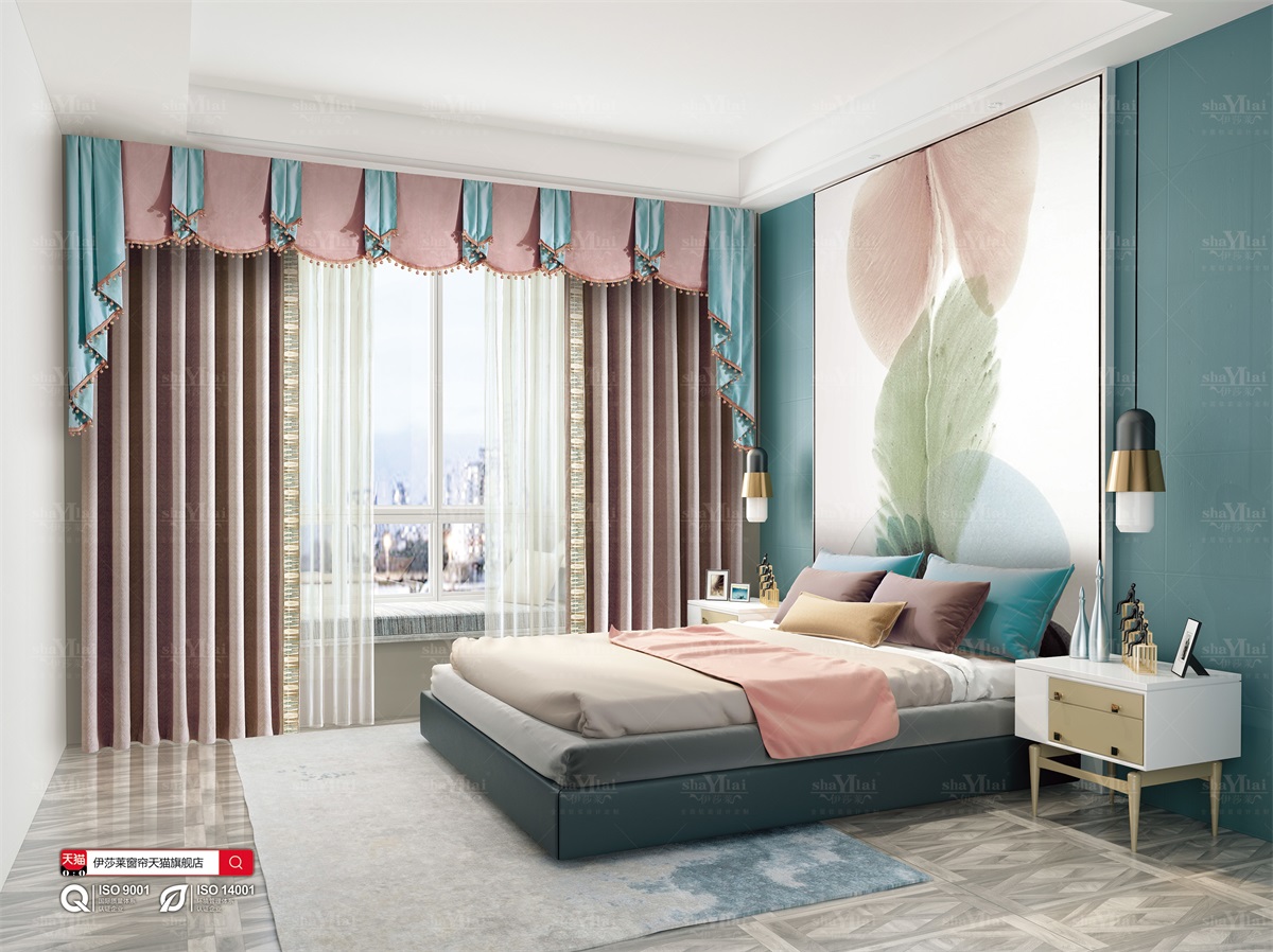 黄瓜成视频人APP-遮光飘窗窗帘效果图